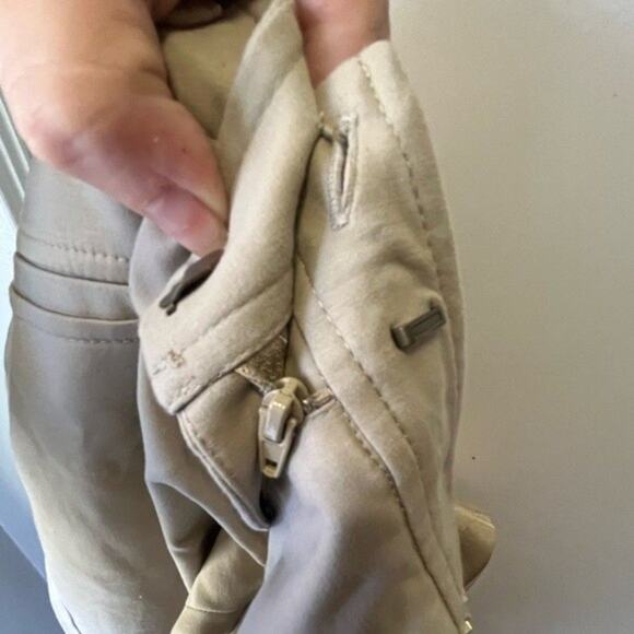 NEW Michael Kors | Tan Khaki Pants Gold Chain Detail Size 6 - Picture 7 of 8